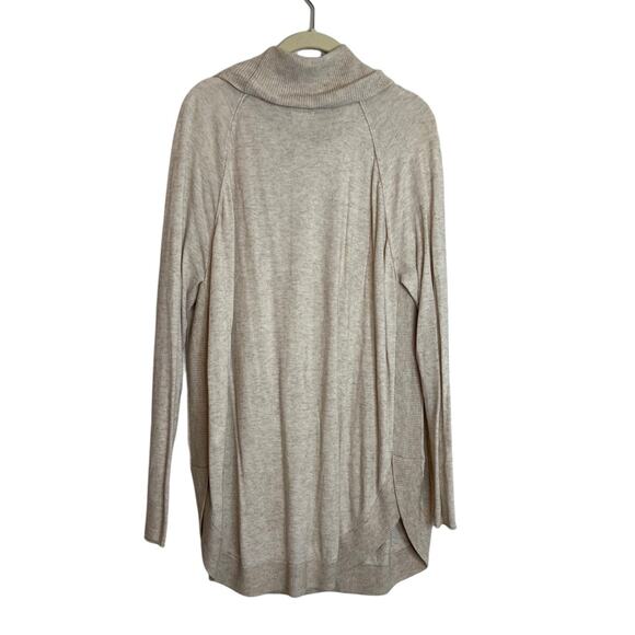 Caslon Womens Cowl Neck Tunic Sweater XL Beige Oatmeal Long Sleeve Relaxed Fit - Picture 3 of 5
